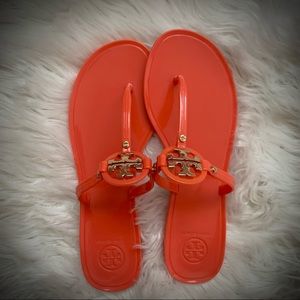 Tory Burch Mini Miller orange jelly sandal